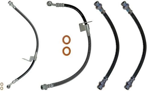Brake Hose, Automotive Replacement Brake Hoses, Lines & Fittings, Brake Line Hose 4X Compatible with Hyundai Accent 2004 2005 2002 2003 in Kuwait