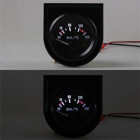 2 "52 مللي متر مقياس درجة حرارة الزيت العالمي 50 ~ 150 C السيارات الأبيض Led سيارة متر in Kuwait