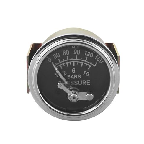 2" 52mm Mechanical Oil Press Gauge 0-150PSI/0-10bar Manually Set Alarms Car Meter Yellow Light 1/8NPT in Kuwait