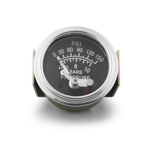 2" 52mm Mechanical Oil Press Gauge 0-150PSI/0-10bar Manually Set Alarms Car Meter Yellow Light 1/8NPT in Kuwait