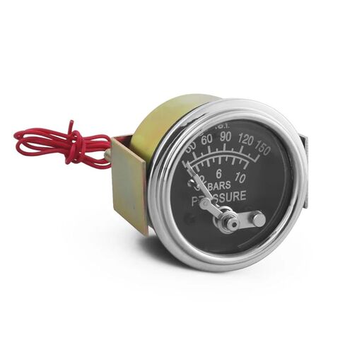 2" 52mm Mechanical Oil Press Gauge 0-150PSI/0-10bar Manually Set Alarms Car Meter Yellow Light 1/8NPT in Kuwait