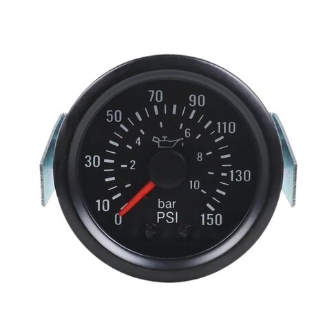2" 52mm Mechanical Oil Press Gauge 0-10 Bar/0-150PSI 12V Yellow Light Car Meter with Sensor NPT1/8 in Kuwait