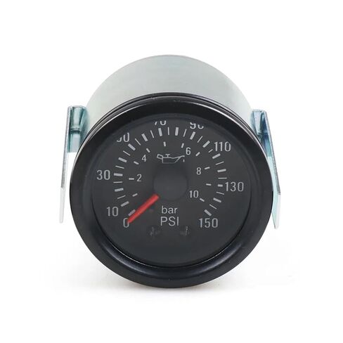 2" 52mm Mechanical Oil Press Gauge 0-10 Bar/0-150PSI 12V Yellow Light Car Meter with Sensor NPT1/8 in Kuwait