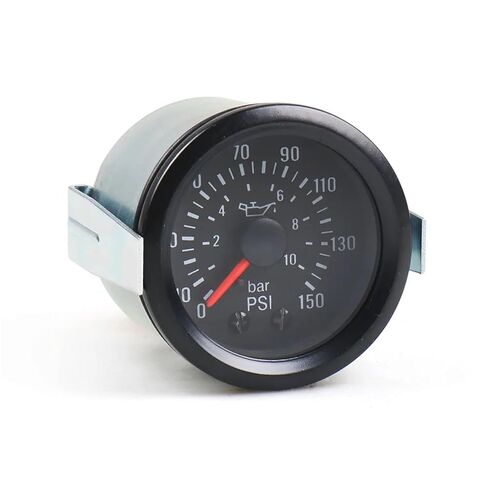 2" 52mm Mechanical Oil Press Gauge 0-10 Bar/0-150PSI 12V Yellow Light Car Meter with Sensor NPT1/8 in Kuwait