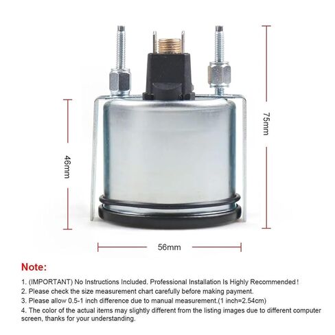 2" 52mm Mechanical Oil Press Gauge 0-10 Bar/0-150PSI 12V Yellow Light Car Meter with Sensor NPT1/8 in Kuwait