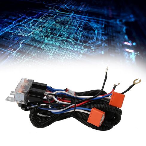 Generic Headlight Relay, PE Wiring Harness Kit with Easy Plug and Play Design, for 12V DC Headlamp Brightener H4 Bulbs in Kuwait