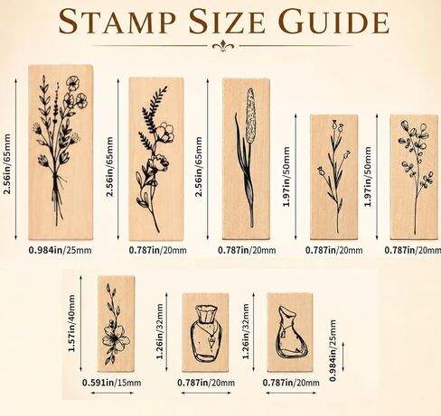 27Pcs Vintage Wooden Rubber Stamp Set - Butterfly, Bird, Floral & Insect Designs for Journaling, Scrapbooking, DIY Card Making, and Art Crafts - Retro Decorative Mounted Stamps in Kuwait