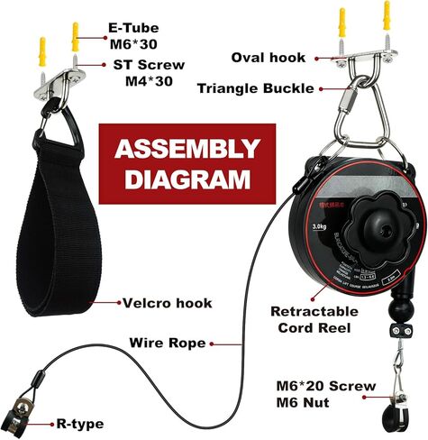 EV Charger Cable Retractor, Universal EV Charger Retractable Cable Management System, Garage Charging Cable Organizer for All Level 2 Chargers-Mounts to Ceiling and Wall in Kuwait