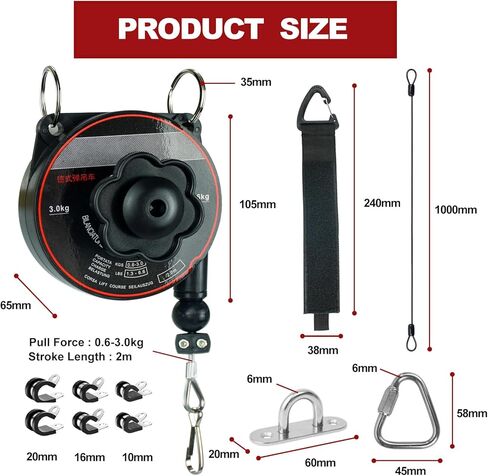 EV Charger Cable Retractor, Universal EV Charger Retractable Cable Management System, Garage Charging Cable Organizer for All Level 2 Chargers-Mounts to Ceiling and Wall in Kuwait