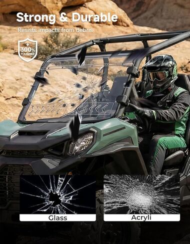 نافذة أمامية كاملة للزجاج الأمامي من KEMIMOTO متوافقة مع 2021-2026 Can Am Commander & Max 1000R/700 XT DPS، 2018-2026 Can-Am Maverick Sport/Trail in Kuwait