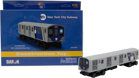 Daron MTA NYC Subway Car Buildable Train Set – Officially Licensed Construction Toy and Free-Wheeling Vehicle for Kids Ages 5+ in Kuwait