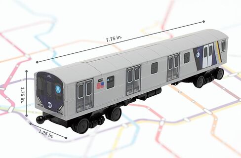 Daron MTA NYC Subway Car Buildable Train Set – Officially Licensed Construction Toy and Free-Wheeling Vehicle for Kids Ages 5+ in Kuwait