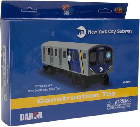 Daron MTA NYC Subway Car Buildable Train Set – Officially Licensed Construction Toy and Free-Wheeling Vehicle for Kids Ages 5+ in Kuwait