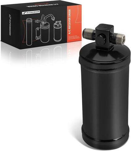 A-Premium Steel Air Conditioning A/C Receiver Drier Compatible with Honda Accord 1986-1989, Prelude 1988-1991, Black in Kuwait