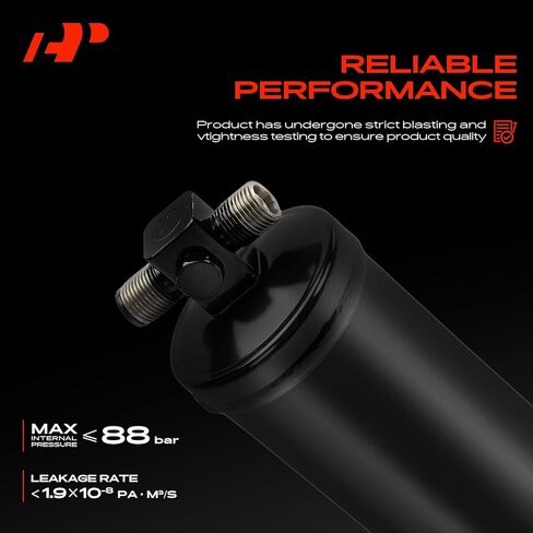 A-Premium Steel Air Conditioning A/C Receiver Drier Compatible with Honda Accord 1986-1989, Prelude 1988-1991, Black in Kuwait