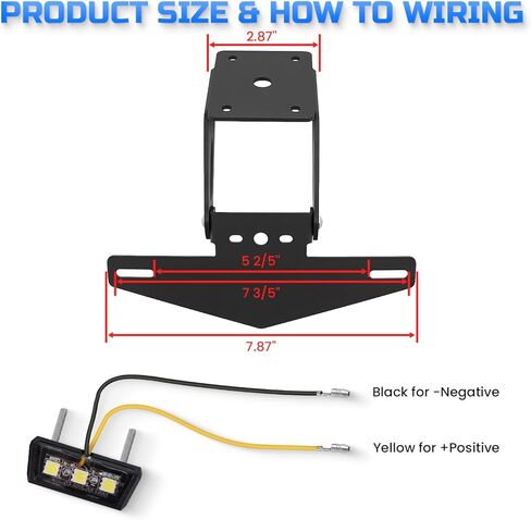Fender Eliminator for Ninja 650, Z650, EX650, Ninja 650 KRT 2017-2025, License Plate Holder Bracket Tail Tidy Kit with Light Compatible with Kawasaki in Kuwait