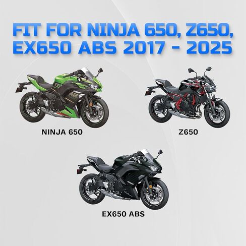 Fender Eliminator for Ninja 650, Z650, EX650, Ninja 650 KRT 2017-2025, License Plate Holder Bracket Tail Tidy Kit with Light Compatible with Kawasaki in Kuwait