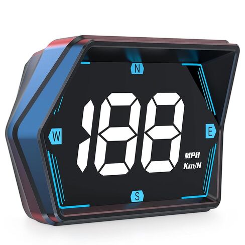 ARTILAURA عداد السرعة الرقمي للسيارة HUD Head Up Display MPH KM/H مع بوصلة أوتوماتيكية حساسة للضوء 3 مستويات سرعة إنذار التوصيل والتشغيل لجميع المركبات in Kuwait