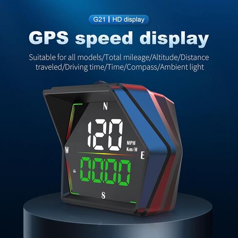Dyno Racing GPS HUD عداد السرعة الرقمي، السرعة، وقت القيادة، تراكم الأميال، مسافة السفر، الوقت المتسارع، حساس للضوء التلقائي، إنذار السرعة الزائدة، إنذار القيادة التعب طاقة USB in Kuwait