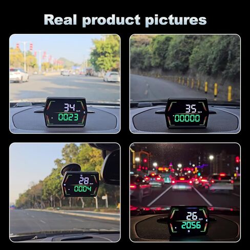 Dyno Racing GPS HUD عداد السرعة الرقمي، السرعة، وقت القيادة، تراكم الأميال، مسافة السفر، الوقت المتسارع، حساس للضوء التلقائي، إنذار السرعة الزائدة، إنذار القيادة التعب طاقة USB in Kuwait