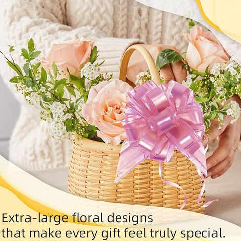 8 PCS Pull Bows for Gift Wrapping,6.3 Inch Large Gift Bows,Reusable Gift Wrapping Bows,Pull Bow use for Birthday Decorations,Wrapping Boxes,Decorative Accents(Colorful) in Kuwait