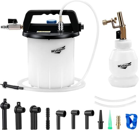 3L Vacuum Brake Bleeder Kit with 1L Refilling Bottle for Brake Fluid Bleeding – One-Person Operation, Includes 13 Adapters and Air Coupler, Brake Bleeding Tool for Various Vehicles and Motorcycles in Kuwait