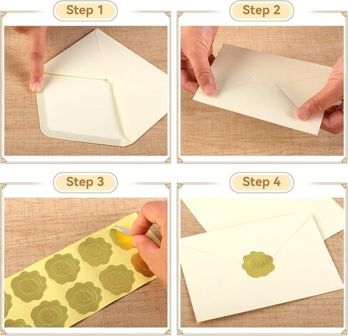 AZUREAL Note Cards with Envelopes 30P, A6 Cards and Envelopes with Matching Stickers, Folded Blank Thank You Cards for Wedding, Invitations, Baby Showers, Birthday, Business(Cream) in Kuwait