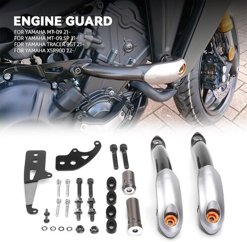 Motorcycle Frame Sliders for YAMAHA MT-09 MT09 SP TRACER 9 GT 9GT XSR900 XSR 900 Axle Slider Engine Anti Falling Crash Protector Guard Bar CNC Aluminum Frame Slider Kit in Kuwait