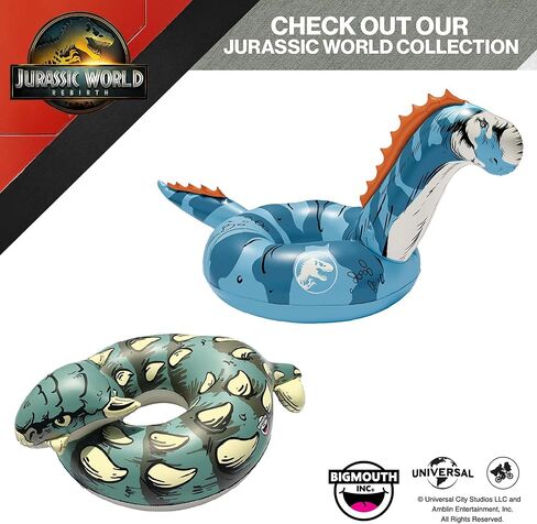 مجموعة ألعاب الغوص Jurassic Park من BigMouth Inc للأطفال - ألعاب الغوص المرخصة للسباحة، والألعاب تحت الماء، ولعب حمام السباحة الصيفي من BigMouth in Kuwait