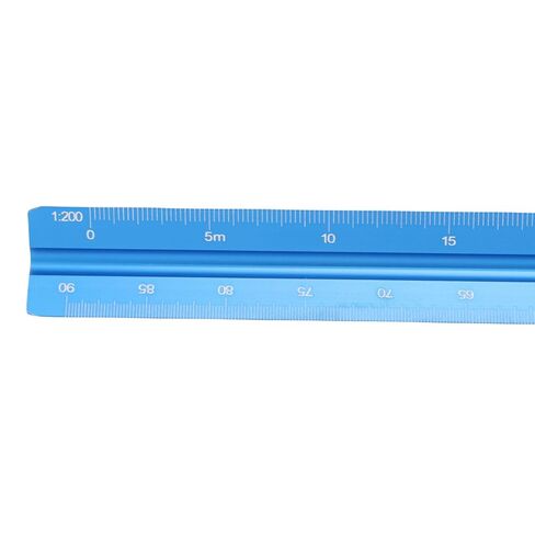 Generic 30cm Aluminum Triangular Scale Ruler Drafting Scale Ruler Architect with 1:100 1:200 :250 :300 :400 :500 Scales for Architects Draftsmen Engineers Students in Kuwait
