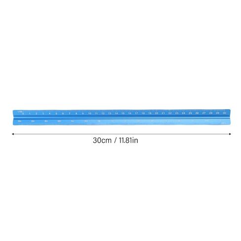 Generic 30cm Aluminum Triangular Scale Ruler Drafting Scale Ruler Architect with 1:100 1:200 :250 :300 :400 :500 Scales for Architects Draftsmen Engineers Students in Kuwait
