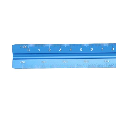 Generic 30cm Aluminum Triangular Scale Ruler Drafting Scale Ruler Architect with 1:100 1:200 :250 :300 :400 :500 Scales for Architects Draftsmen Engineers Students in Kuwait