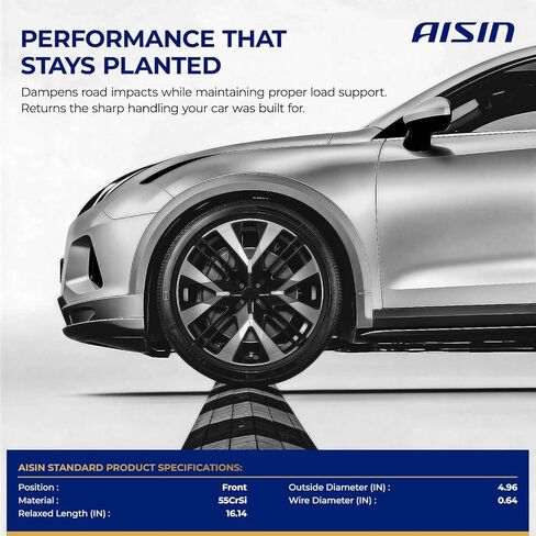 AISIN AFTERMARKET COSGM-00648 مجموعة من 2 زنبرك أمامي - متوافق مع شيفروليه كامارو 1967-1969، نوفا 1969 1970 1973-1974، بويك أبولو 1973-1974، بونتياك فينتورا 1974، أولدزموبيل أوميغا 1974 in Kuwait