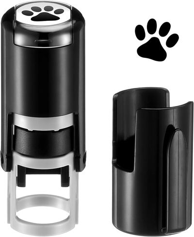 MiniInflat 4 Pack Paw Print Stamp Animal Dog Paw Print Stamper Mini Black Self Inking Stamps for Classroom Party Educational Learning Activities Supplies in Kuwait