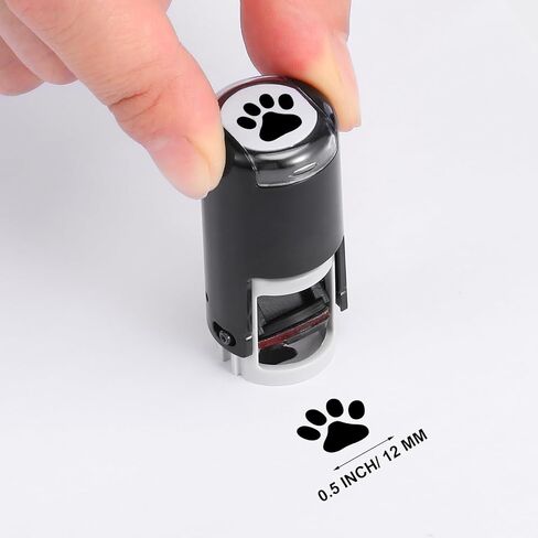 MiniInflat 4 Pack Paw Print Stamp Animal Dog Paw Print Stamper Mini Black Self Inking Stamps for Classroom Party Educational Learning Activities Supplies in Kuwait
