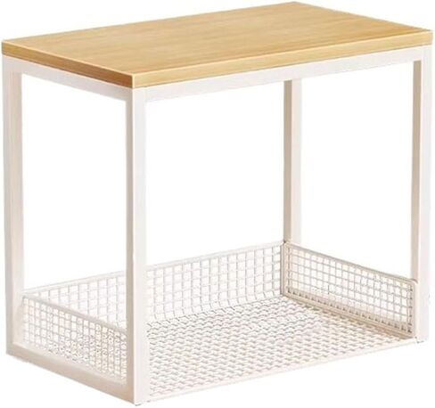 Bookcase Tabletop Double Layer Iron Bookshelf Office Document Organizer Shelf Modern in Kuwait