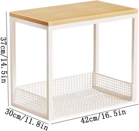 Bookcase Tabletop Double Layer Iron Bookshelf Office Document Organizer Shelf Modern in Kuwait