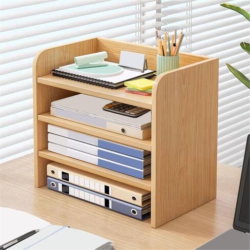 Bookcase Multi-Story Open Home Small Bookshelf Desktop Office File Storag Cabinet Modern in Kuwait