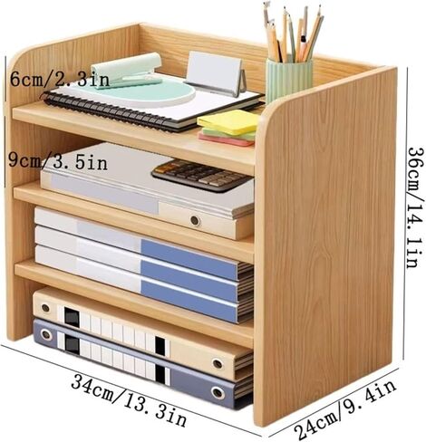 Bookcase Multi-Story Open Home Small Bookshelf Desktop Office File Storag Cabinet Modern in Kuwait
