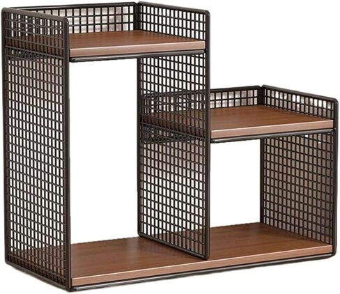 Bookcase Tabletop Iron Multifunctional Storage Rack Bookshelf for Office Home Modern in Kuwait