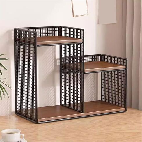 Bookcase Tabletop Iron Multifunctional Storage Rack Bookshelf for Office Home Modern in Kuwait