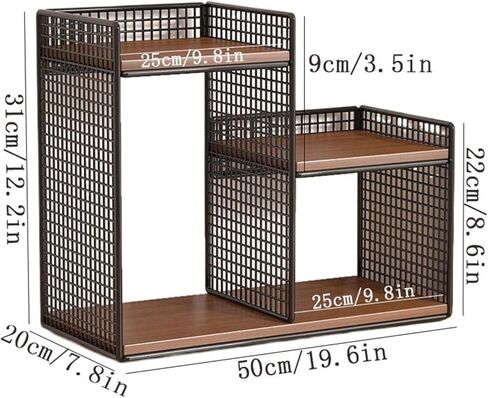 Bookcase Tabletop Iron Multifunctional Storage Rack Bookshelf for Office Home Modern in Kuwait