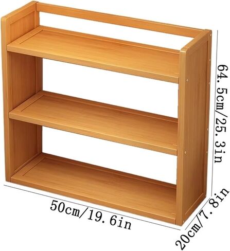 Bookcase Vertical Multi-Story Open Bookshelf Large Capacity Storage Rack for Office Home Modern in Kuwait