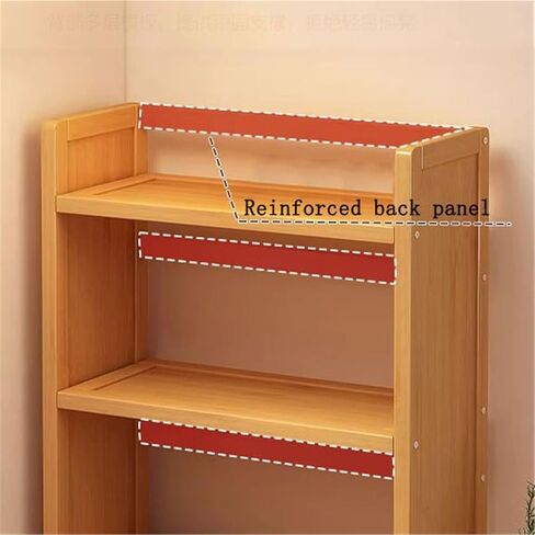 Bookcase Vertical Multi-Story Open Bookshelf Large Capacity Storage Rack for Office Home Modern in Kuwait