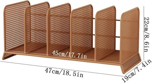 Bookcase Home Five-Compartment Iron Desktop Bookshelf Office Metal Storage Rack Modern in Kuwait
