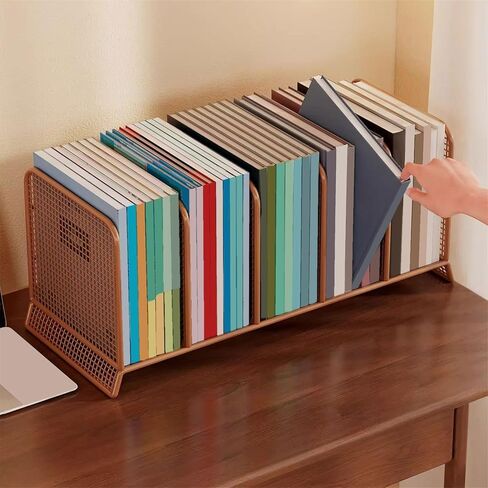 Bookcase Home Five-Compartment Iron Desktop Bookshelf Office Metal Storage Rack Modern in Kuwait