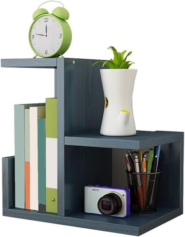 Bookcase Creativity Staggered Desktop Bookshelf Density Board Storage Rack for Home Office Modern in Kuwait