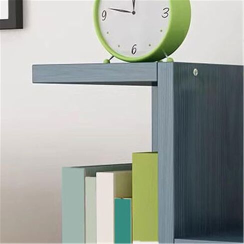 Bookcase Creativity Staggered Desktop Bookshelf Density Board Storage Rack for Home Office Modern in Kuwait
