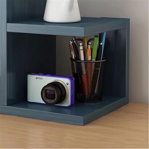 Bookcase Creativity Staggered Desktop Bookshelf Density Board Storage Rack for Home Office Modern in Kuwait