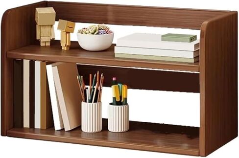 Bookcase Multipurpose Artificial Board Storage Rack Tabletop Open Bookshelf Modern in Kuwait